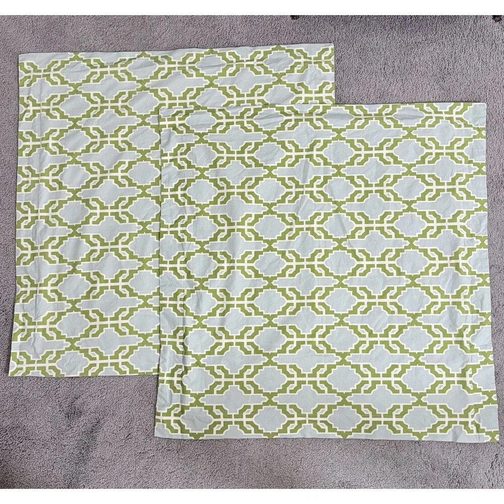 Pottery Barn Shay Trellis FULL QUEEN Duvet and Euro Shams